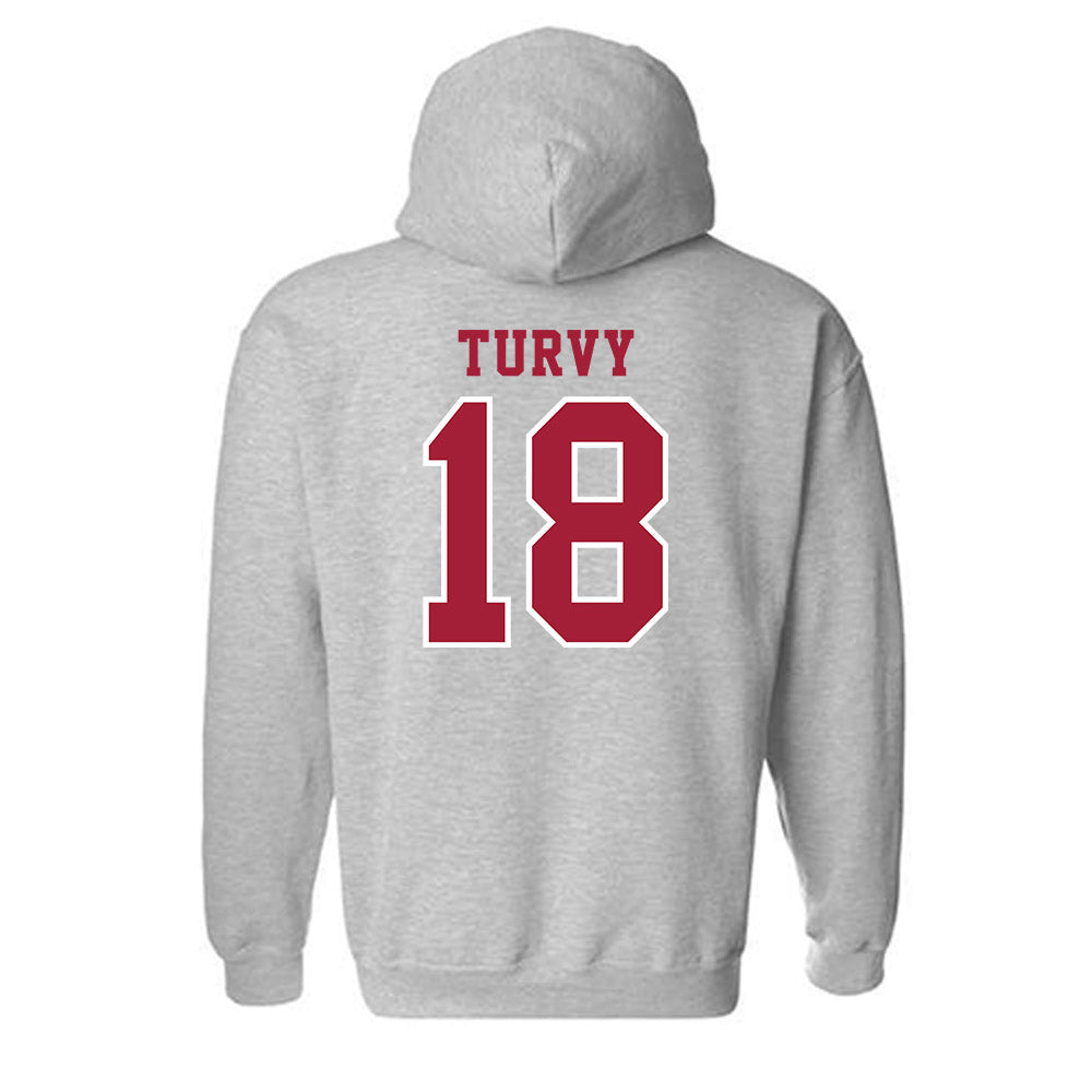 Indiana - NCAA Football : Andrew Turvy - Helmet Shersey Hooded Sweatshirt-1