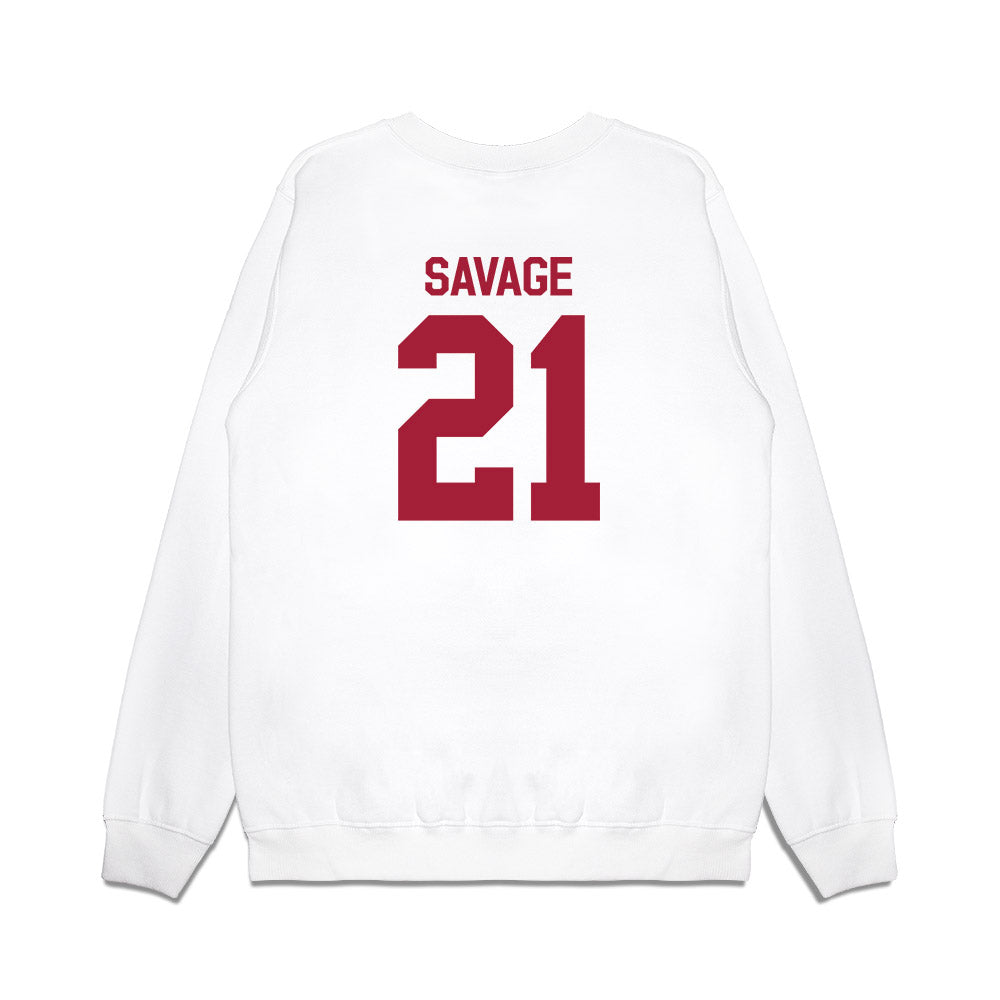 Indiana - NCAA Football : Jacob Savage - Flipping Champs Premium Crewneck Sweatshirt-1