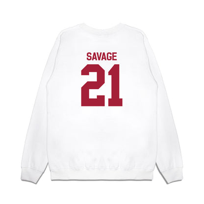 Indiana - NCAA Football : Jacob Savage - Flipping Champs Premium Crewneck Sweatshirt-1