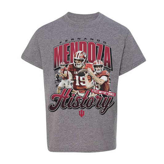 Indiana - NCAA Football : Fernando Mendoza - Flipping Champs Youth T-Shirt-0