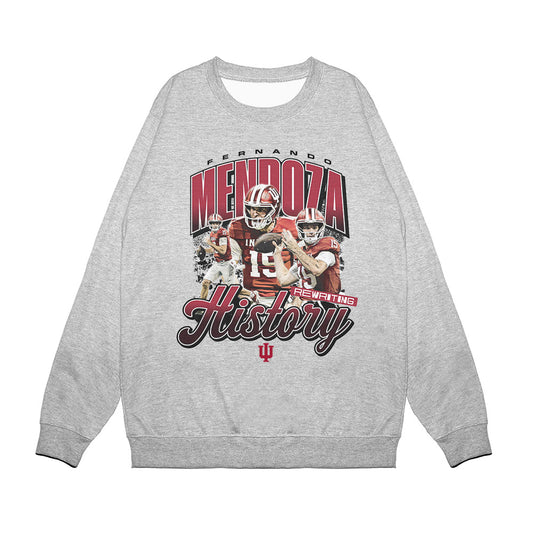Indiana - NCAA Football : Fernando Mendoza - Flipping Champs Premium Crewneck Sweatshirt-0