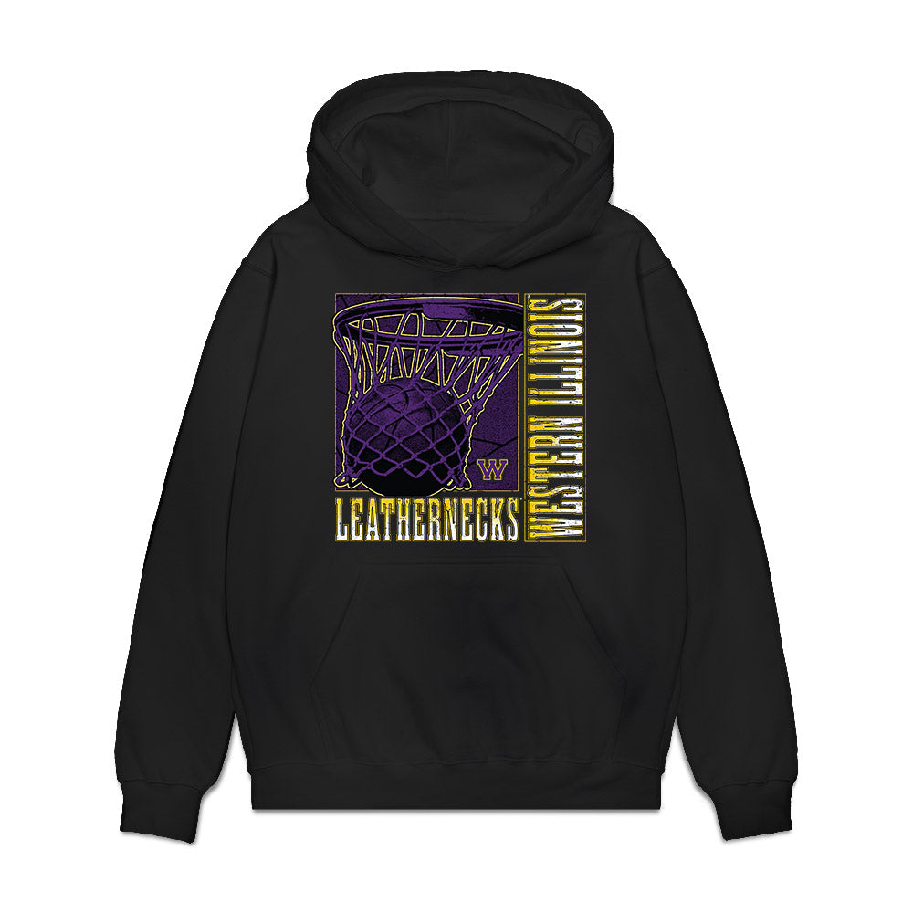 WIU - NCAA Men's Basketball : Jack Riley - Vintage Basketball Premium Hooded Sweatshirt-0