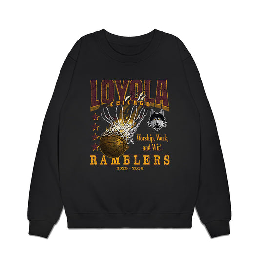 Loyola - NCAA Women's Basketball : Audrey Deptula - Vintage Basketball Premium Crewneck Sweatshirt-0