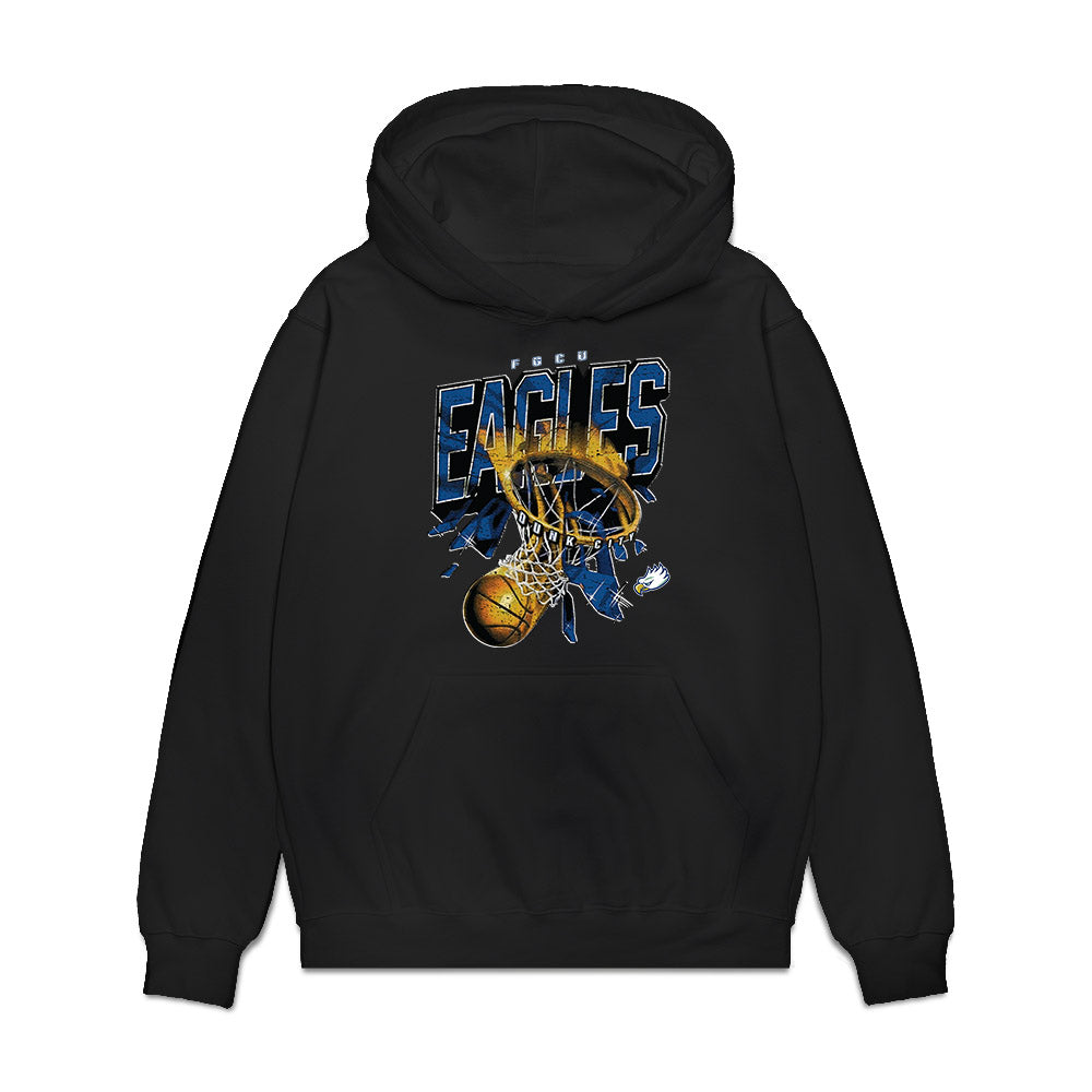 FGCU - NCAA Women's Basketball : Jordan Campbell - Vintage Basketball Premium Hooded Sweatshirt-0