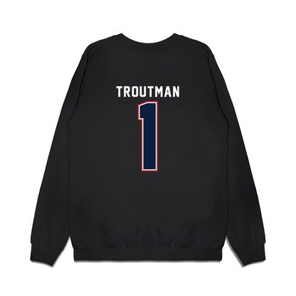 Robert Morris - NCAA Women's Basketball : Sanai Troutman - Vintage Basketball Premium Crewneck Sweatshirt-1