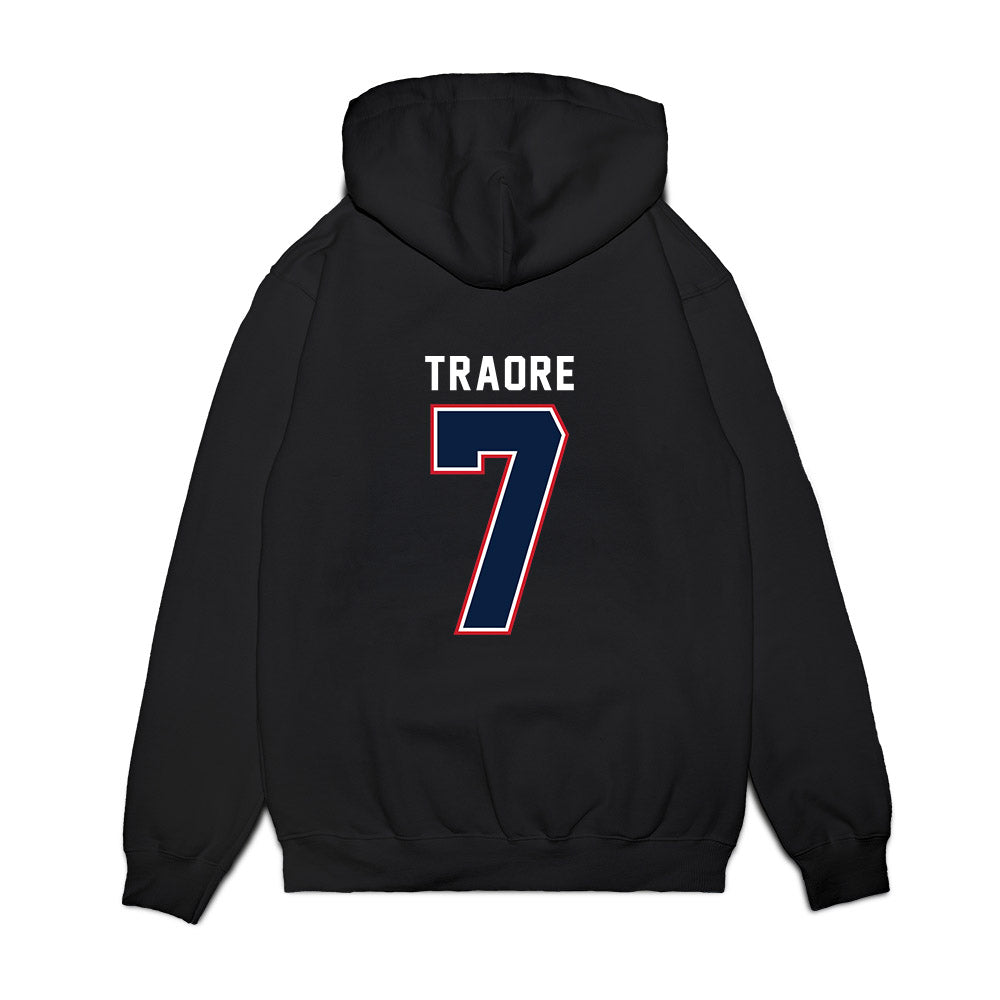 Robert Morris - NCAA Women's Basketball : Myriam Traore - Vintage Basketball Premium Hooded Sweatshirt-1