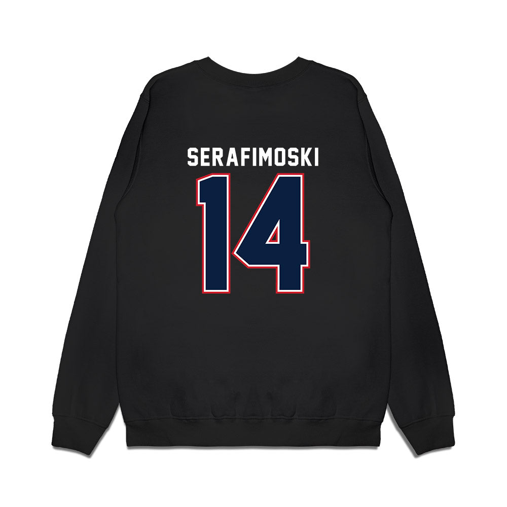Robert Morris - NCAA Men's Basketball : Vasilije Serafimoski - Vintage Basketball Premium Crewneck Sweatshirt-1