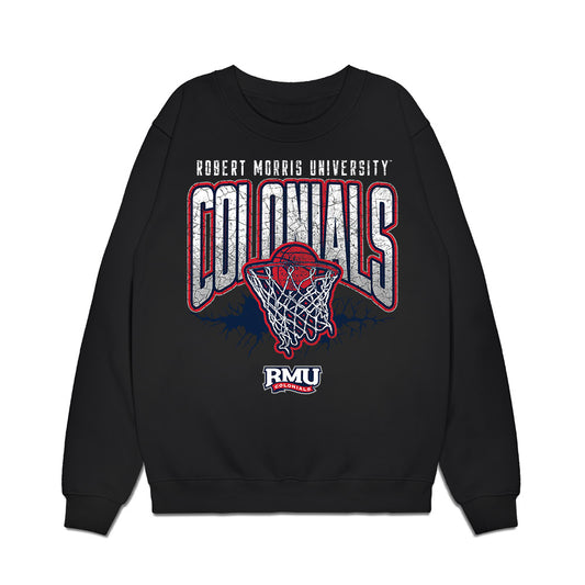 Robert Morris - NCAA Women's Basketball : Myriam Traore - Vintage Basketball Premium Crewneck Sweatshirt-0