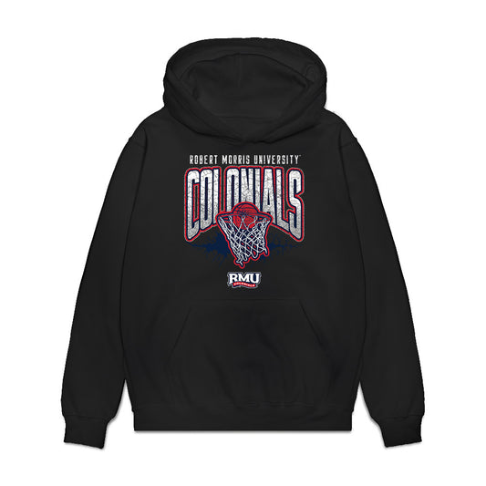 Robert Morris - NCAA Women's Basketball : Sanai Troutman - Vintage Basketball Premium Hooded Sweatshirt-0