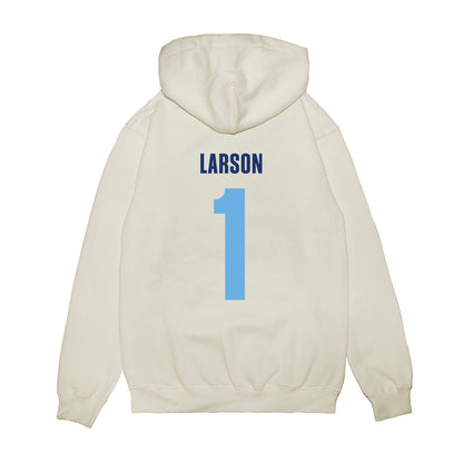 Drake - NCAA Men's Basketball : Owen Larson - Vintage Shersey Premium Hooded Sweatshirt-1
