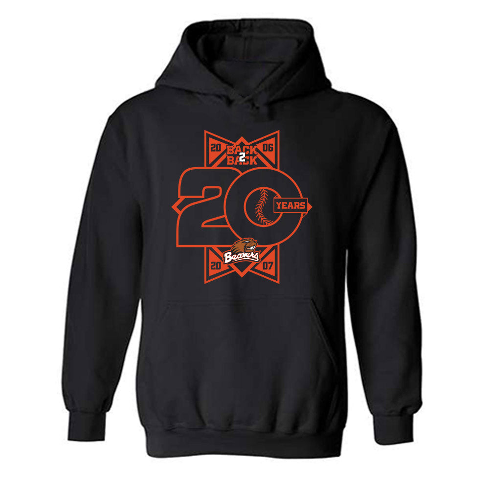 Oregon State - NCAA Baseball : Tyler Inge - 20th Anniversary v1 Hooded Sweatshirt-0