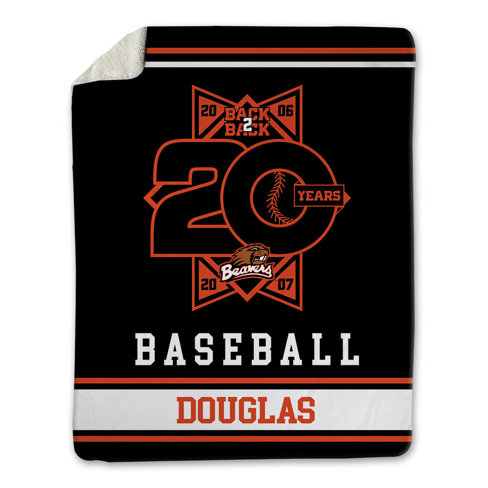 Oregon State - NCAA Baseball : Tanner Douglas - 20th Anniversary Blanket-0