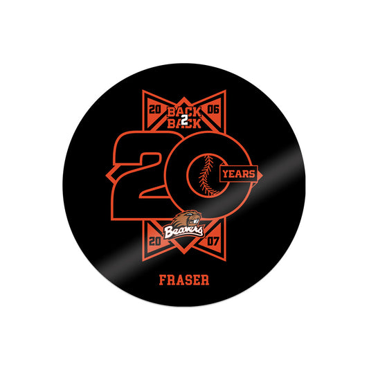 Oregon State - NCAA Baseball : Max Fraser - 20th Anniversary Sticker-0