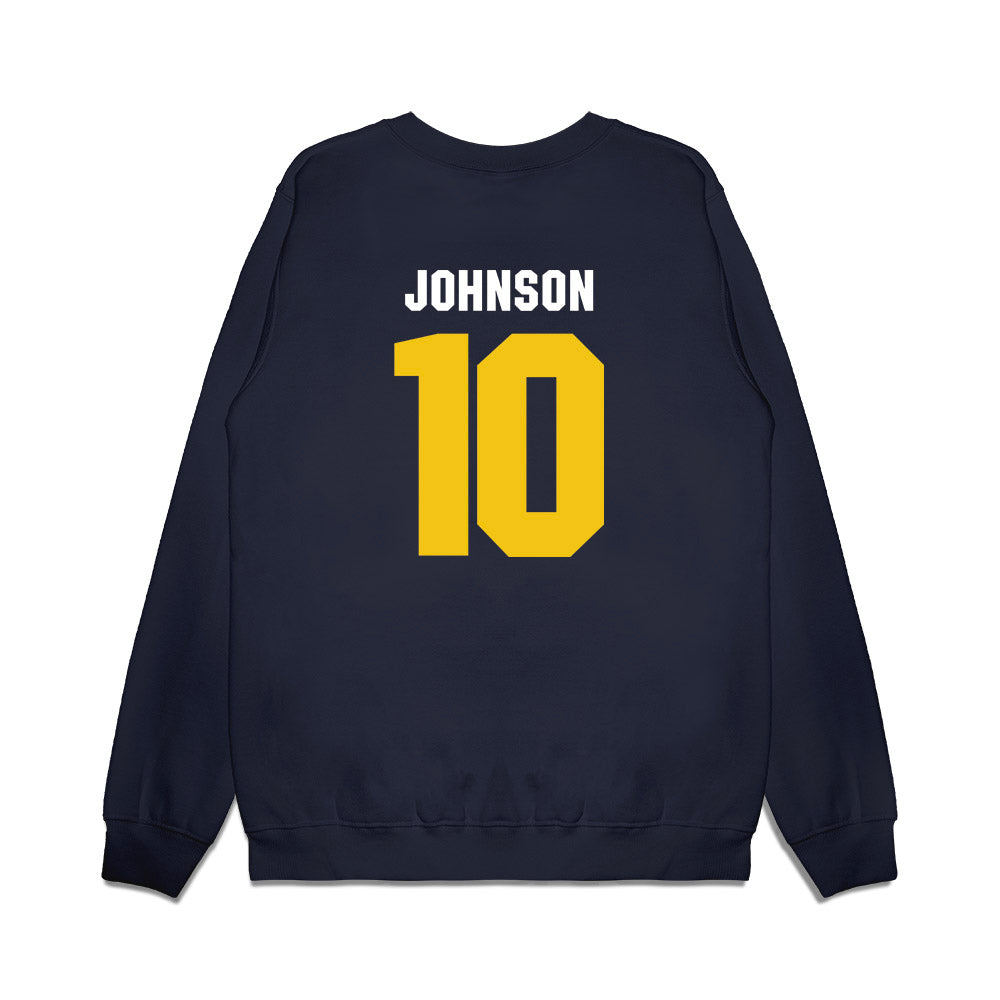 La Salle - NCAA Men's Basketball : Jaden Johnson - Vintage Basketball Premium Crewneck Sweatshirt-1