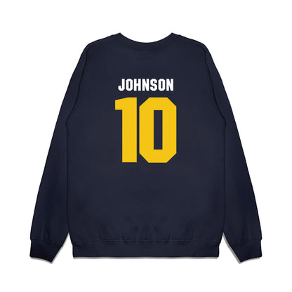 La Salle - NCAA Men's Basketball : Jaden Johnson - Vintage Basketball Premium Crewneck Sweatshirt-1