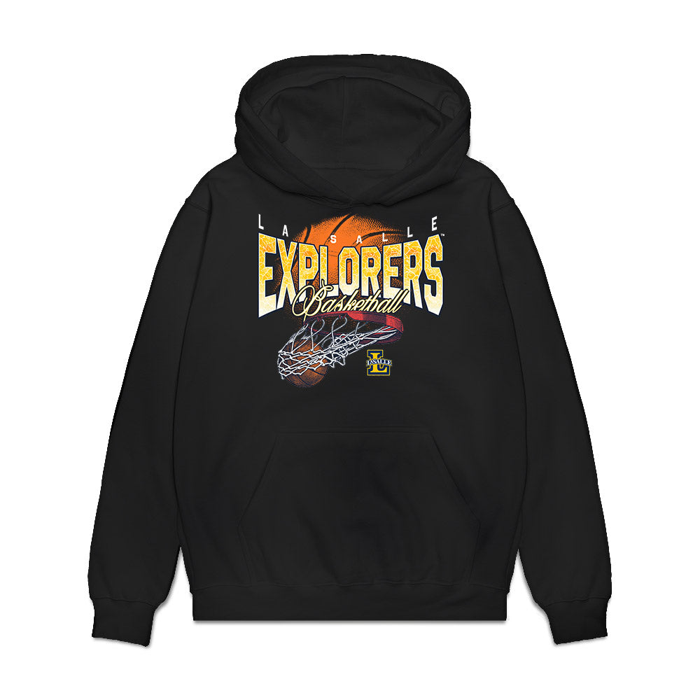 La Salle - NCAA Men's Basketball : Tommy Gardler - Vintage Basketball Premium Hooded Sweatshirt-0