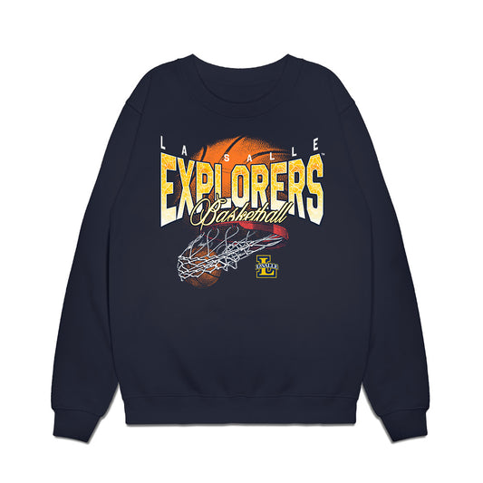 La Salle - NCAA Men's Basketball : Nas Hart - Vintage Basketball Premium Crewneck Sweatshirt-0