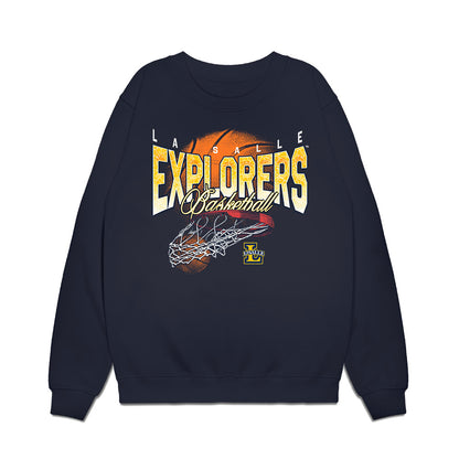 La Salle - NCAA Men's Basketball : Jaden Johnson - Vintage Basketball Premium Crewneck Sweatshirt-0