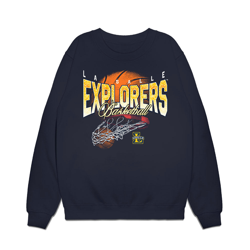 La Salle - NCAA Women's Basketball : Ashleigh Connor - Vintage Basketball Premium Crewneck Sweatshirt-0