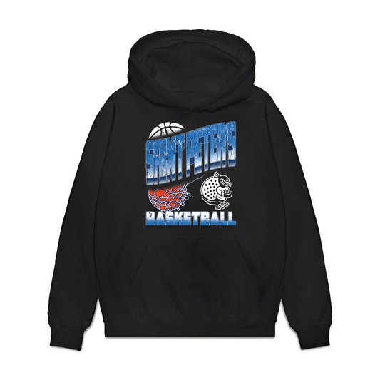 Saint Peter's - NCAA Women's Basketball : Iyanna Cotten - Vintage Basketball Premium Hooded Sweatshirt-0