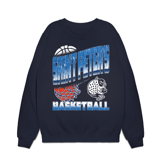 Saint Peter's - NCAA Women's Basketball : Iyanna Cotten - Vintage Basketball Premium Crewneck Sweatshirt-0