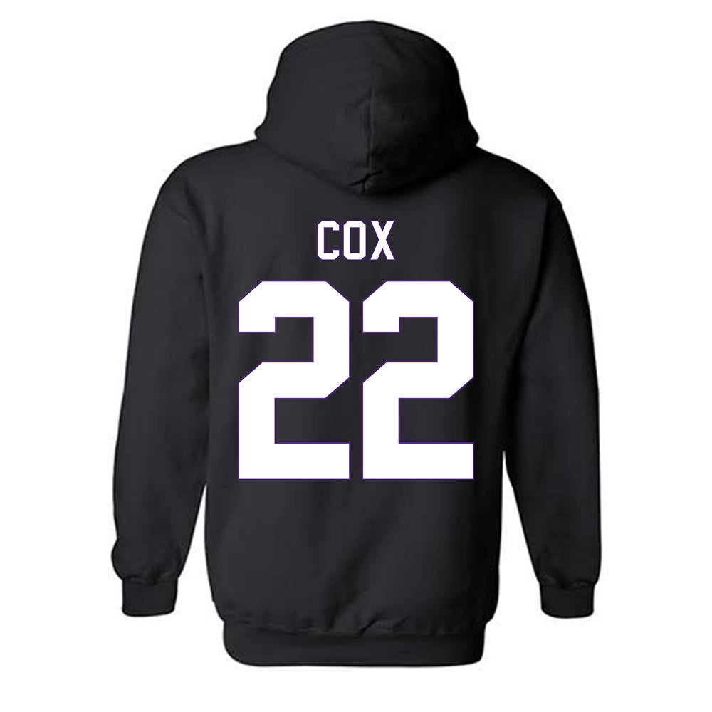 Central Arkansas - NCAA Women's Basketball : Alivia Cox - Vintage Shersey Hooded Sweatshirt-1