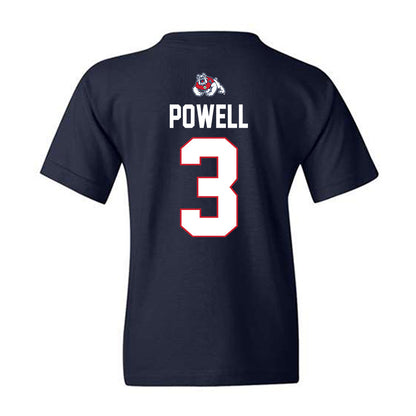 Fresno State - NCAA Women's Basketball : Danae Powell - Sports Shersey Youth T-Shirt-1