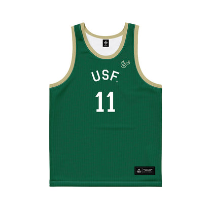 USF - NCAA Men's Basketball : CJ Brown - Hardwood Reissue Basketball Jersey-0