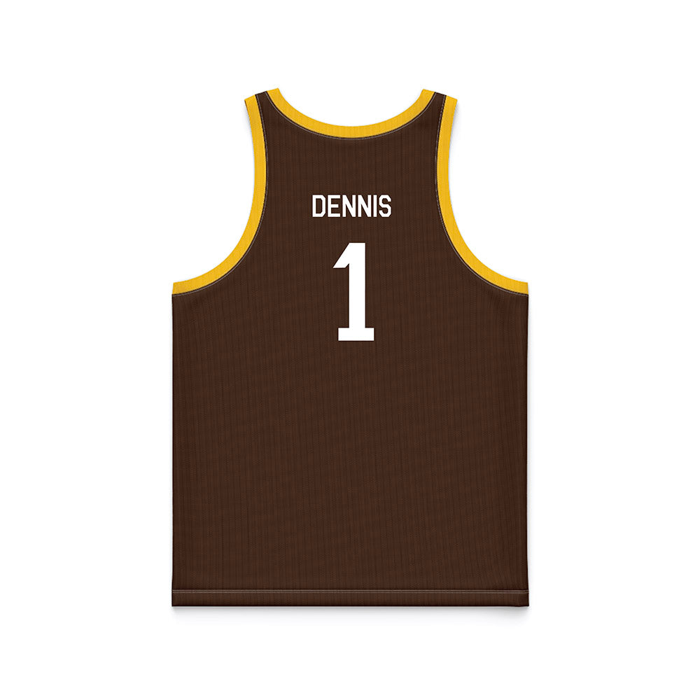 Wyoming - NCAA Men's Basketball : Damarion Dennis - Hardwood Reissue Basketball Jersey-1