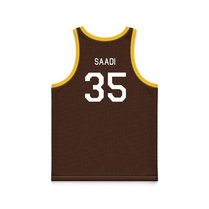 Wyoming - NCAA Men's Basketball : Simm-Marten Saadi - Hardwood Reissue Basketball Jersey-1