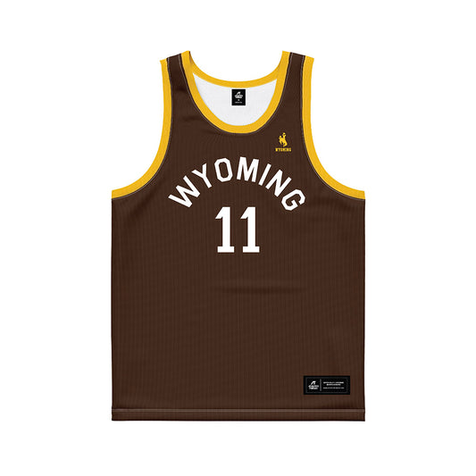 Wyoming - NCAA Women's Basketball : Madi Symons - Hardwood Reissue Basketball Jersey-0