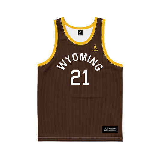 Wyoming - NCAA Women's Basketball : Katie Harrington - Hardwood Reissue Basketball Jersey-0