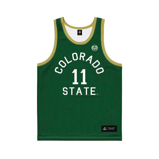 Colorado State - NCAA Men's Basketball : Augustinas Kiudulas - Hardwood Reissue Basketball Jersey-0