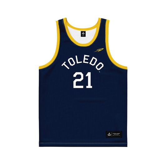 Toledo - NCAA Men's Basketball : London Praytor - Hardwood Reissue Basketball Jersey-0
