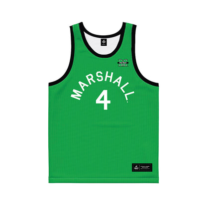 Marshall - NCAA Women's Basketball : Zenthia Stowers - Hardwood Reissue Basketball Jersey-0