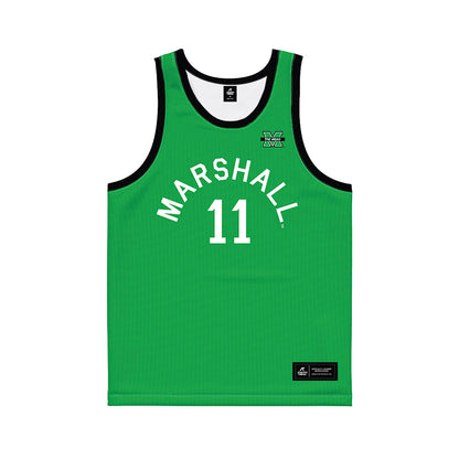 Marshall - NCAA Men's Basketball : Erich Harding - Hardwood Reissue Basketball Jersey-0