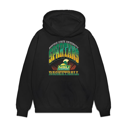 Norfolk State - NCAA Men's Basketball : Dramane Camara - Vintage Shersey Premium Hooded Sweatshirt-0