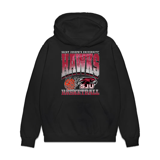 St. Joe's - NCAA Men's Basketball : Steven Solano - Vintage Basketball Premium Hooded Sweatshirt-0