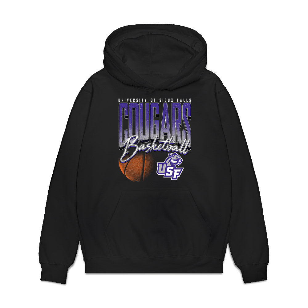 Sioux Falls - NCAA Men's Basketball : James Spencer III - Vintage Basketball Premium Hooded Sweatshirt-0