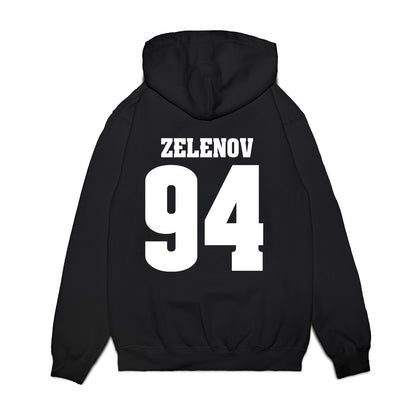 Wisconsin - NCAA Men's Ice Hockey : Vasily Zelenov - Vintage Hockey Premium Hooded Sweatshirt-1