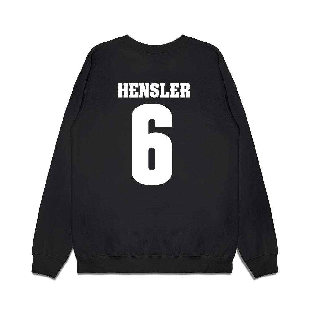 Wisconsin - NCAA Men's Ice Hockey : Logan Hensler - Vintage Hockey Premium Crewneck Sweatshirt-1