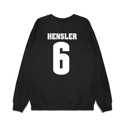 Wisconsin - NCAA Men's Ice Hockey : Logan Hensler - Vintage Hockey Premium Crewneck Sweatshirt-1