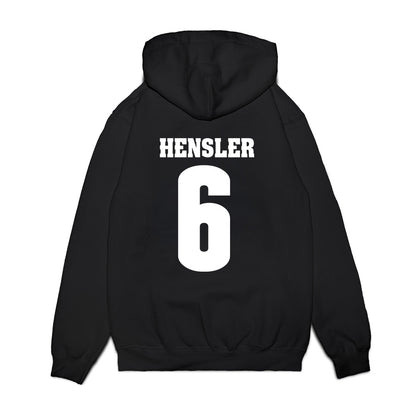 Wisconsin - NCAA Men's Ice Hockey : Logan Hensler - Vintage Hockey Premium Hooded Sweatshirt-1