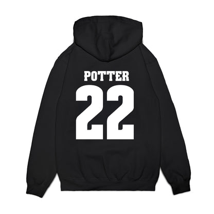 Wisconsin - NCAA Women's Ice Hockey : Laney Potter - Vintage Hockey Premium Hooded Sweatshirt-1