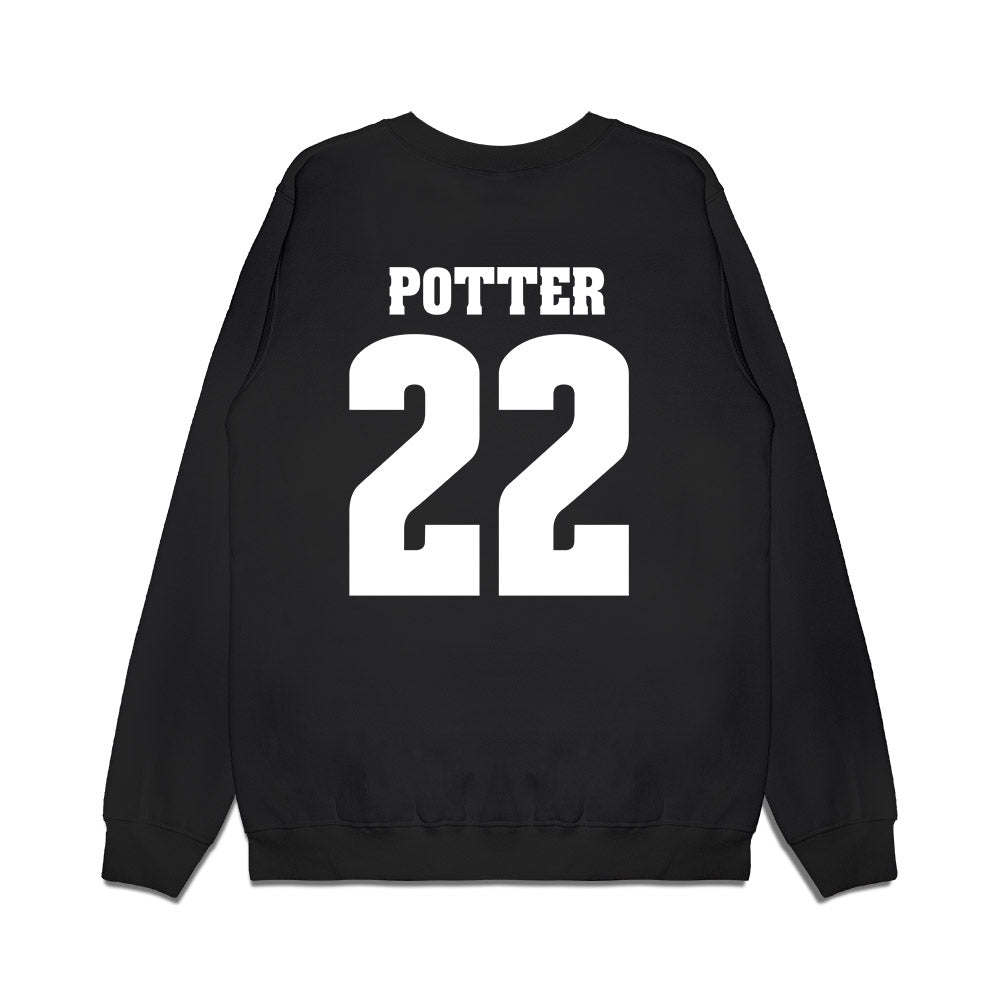 Wisconsin - NCAA Women's Ice Hockey : Laney Potter - Vintage Hockey Premium Crewneck Sweatshirt-1