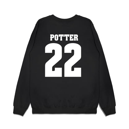 Wisconsin - NCAA Women's Ice Hockey : Laney Potter - Vintage Hockey Premium Crewneck Sweatshirt-1