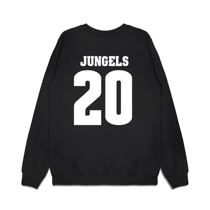Wisconsin - NCAA Women's Ice Hockey : Vivian Jungels - Vintage Hockey Premium Crewneck Sweatshirt-1