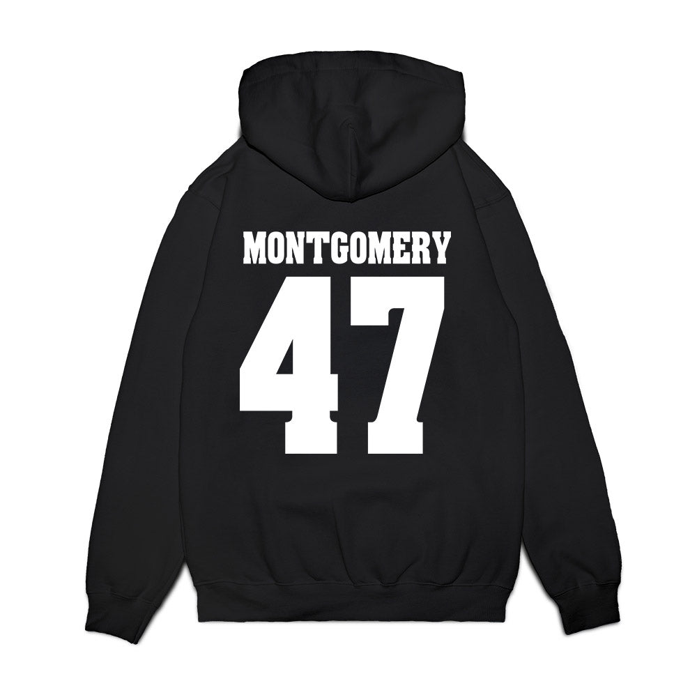 Wisconsin - NCAA Men's Ice Hockey : Blake Montgomery - Vintage Hockey Premium Hooded Sweatshirt-1