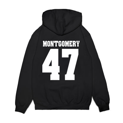 Wisconsin - NCAA Men's Ice Hockey : Blake Montgomery - Vintage Hockey Premium Hooded Sweatshirt-1
