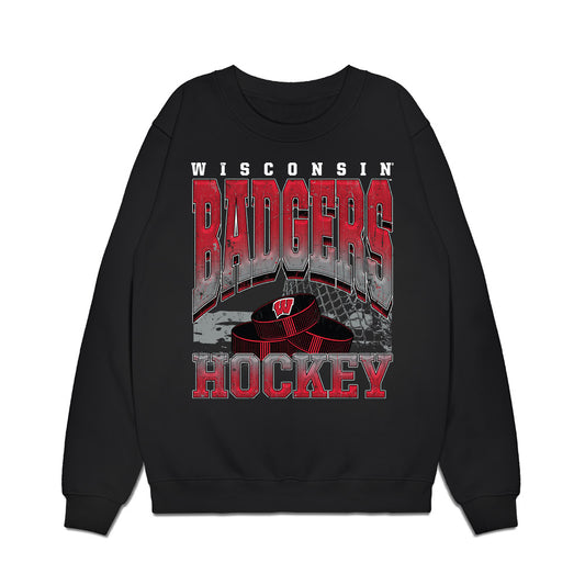 Wisconsin - NCAA Women's Ice Hockey : Laney Potter - Vintage Hockey Premium Crewneck Sweatshirt-0
